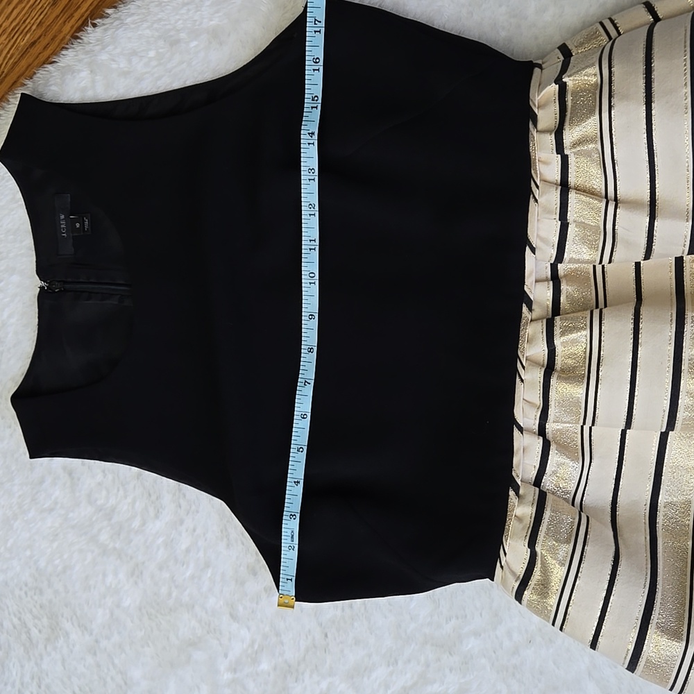 J. Crew Black/Gold Formal Dress, Womens Size 10 - Picture 4 of 10